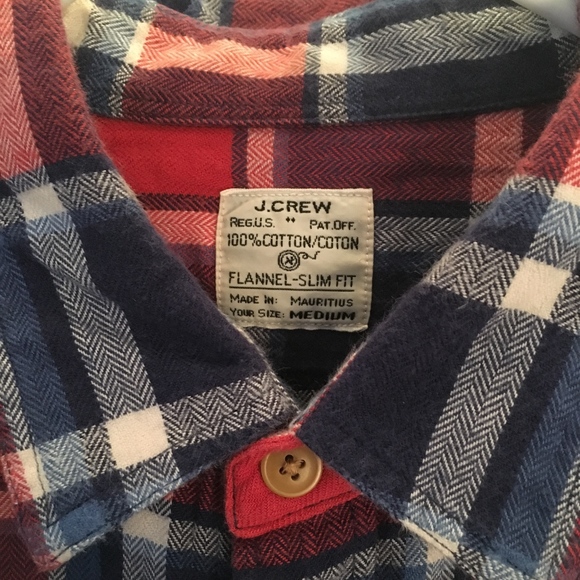 J Crew Plaid Flannel Shirt slim - HOLIDAY SALE - Picture 3 of 5